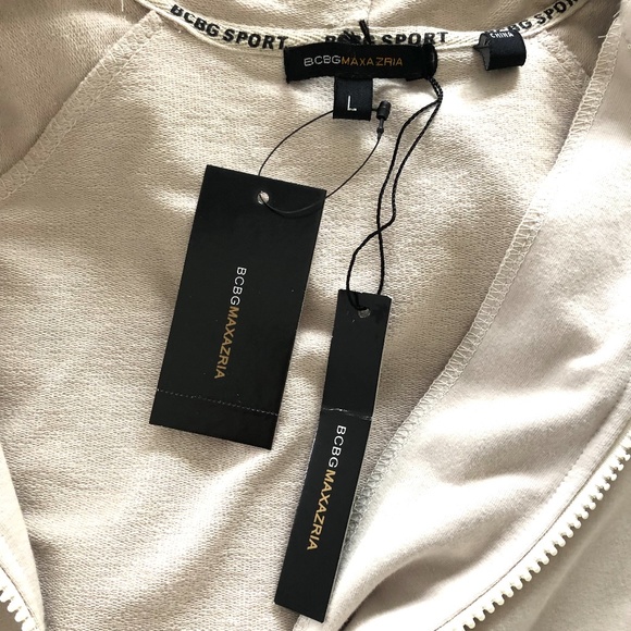 BCBG Sport Stripe Hoodie Large NWT - Picture 9 of 14